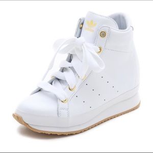 Opening Ceremony Adidas White Wedge Heel Sneaker